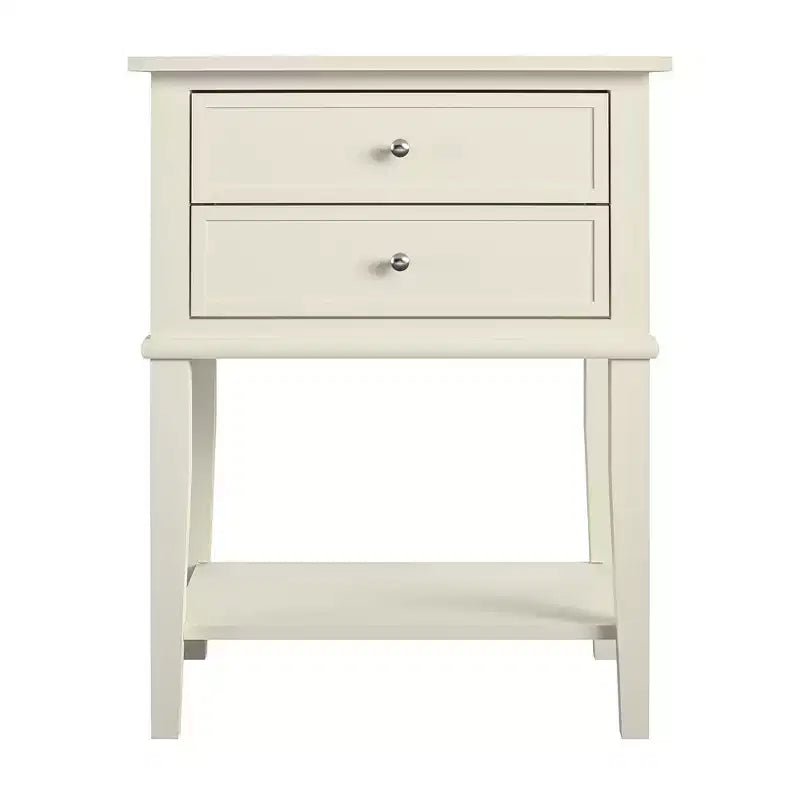 Table de chevet Franklin Ameriwood Home avec 2 tiroirs et une étagère inférieure