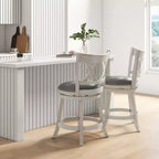 Costway Lot de 2 tabourets de bar pivotants anti-âge, hauteur comptoir, assise plus large de 51 cm, 64,8 cm