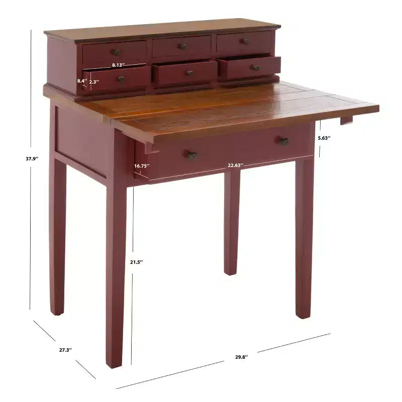 Bureau pliant à 7 tiroirs Abigail - AMH6520 - Safavieh Couture