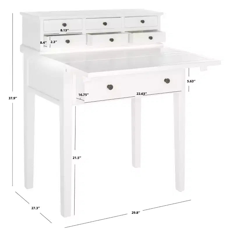Bureau pliant à 7 tiroirs Abigail - AMH6520 - Safavieh Couture