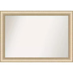 Amanti Art Elegant Brushed Honey Non-Beveled Wall Mirror 28.75 x 40.75 in.