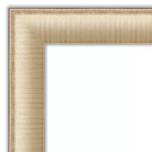 Miroir mural Amanti Art élégant brossé miel sans biseau 28,75 x 40,75 po