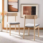 Chaise de salle à manger rétro Lizette (Lot de 2) - DCH1002 - Chêne blanc/Gris - Safavieh