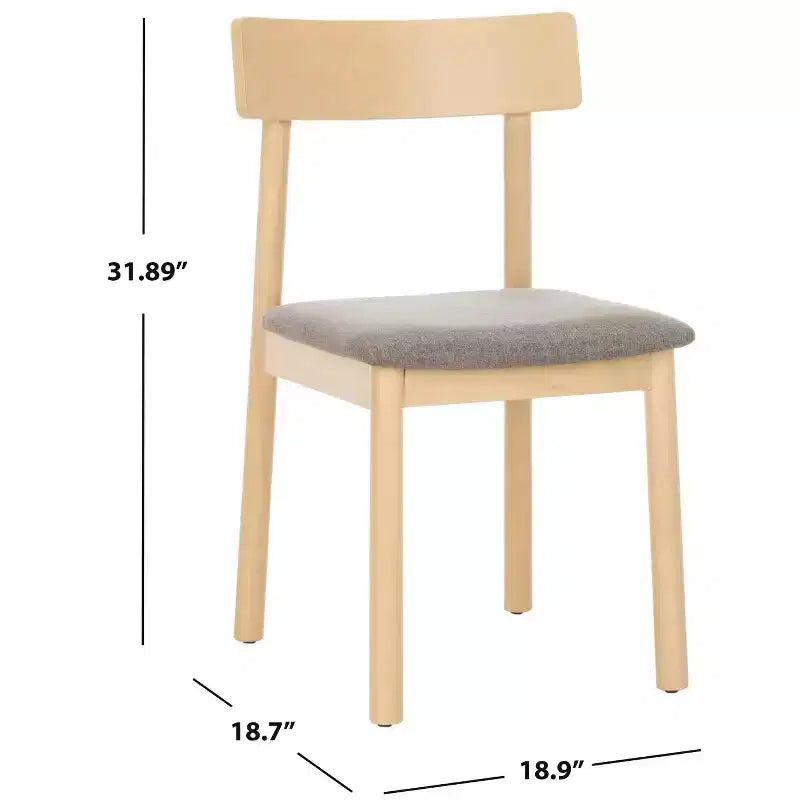 Chaise de salle à manger rétro Lizette (Lot de 2) - DCH1002 - Chêne blanc/Gris - Safavieh