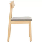 Chaise de salle à manger rétro Lizette (Lot de 2) - DCH1002 - Chêne blanc/Gris - Safavieh