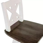 Tabouret de salle à manger pivotant Emma and Oliver Wooden Modern Farmhouse avec dossier décoratif sculpté