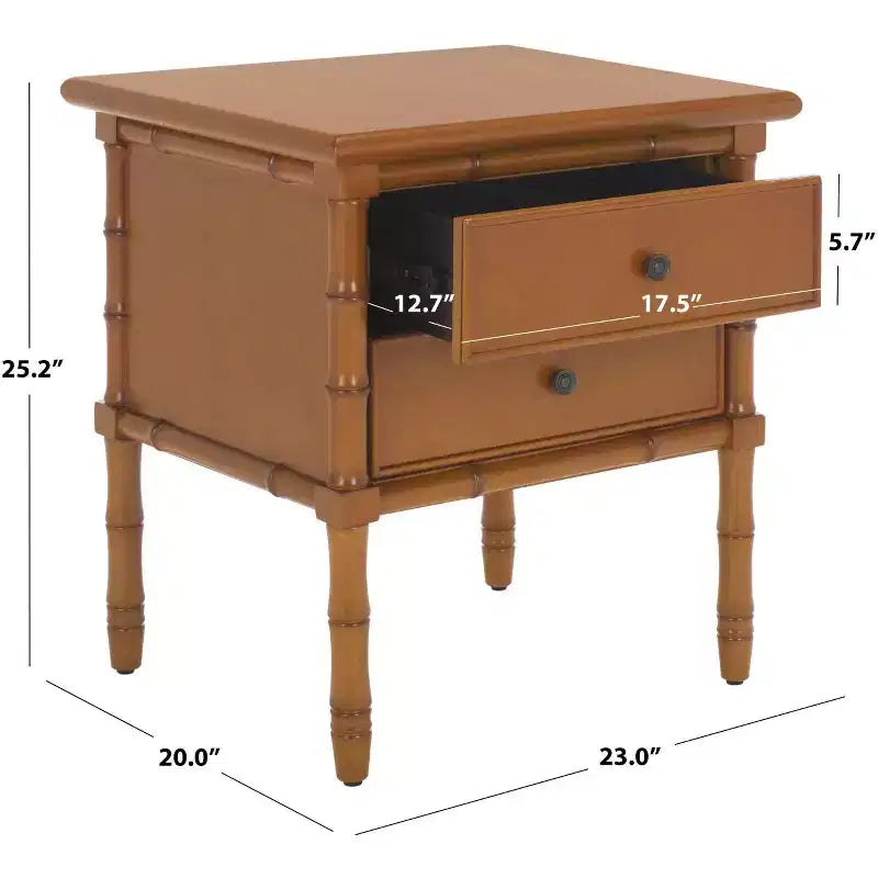 Table de chevet Niah à 2 tiroirs - NST3501 - Safavieh