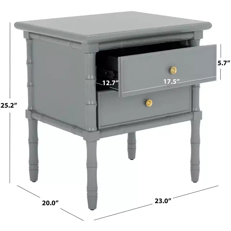 Table de chevet Niah à 2 tiroirs - NST3501 - Safavieh