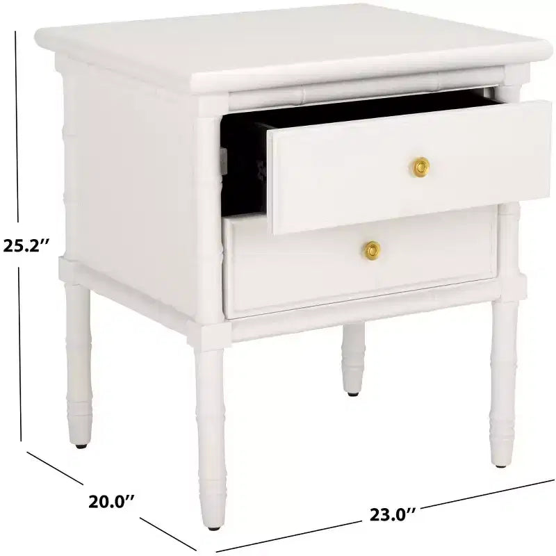 Table de chevet Niah à 2 tiroirs - NST3501 - Safavieh