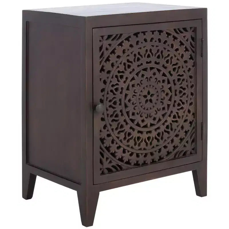 Table de chevet sculptée 1 porte Thea - NST5300 - Safavieh