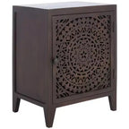 Table de chevet sculptée 1 porte Thea - NST5300 - Safavieh