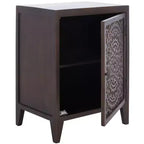Table de chevet sculptée 1 porte Thea - NST5300 - Safavieh
