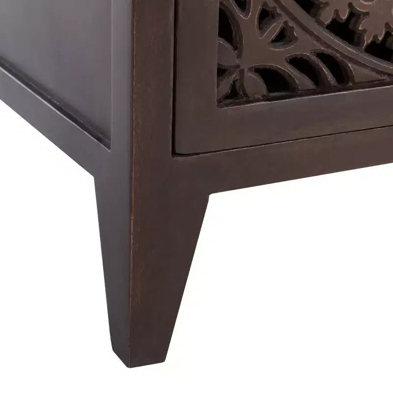 Table de chevet sculptée 1 porte Thea - NST5300 - Safavieh
