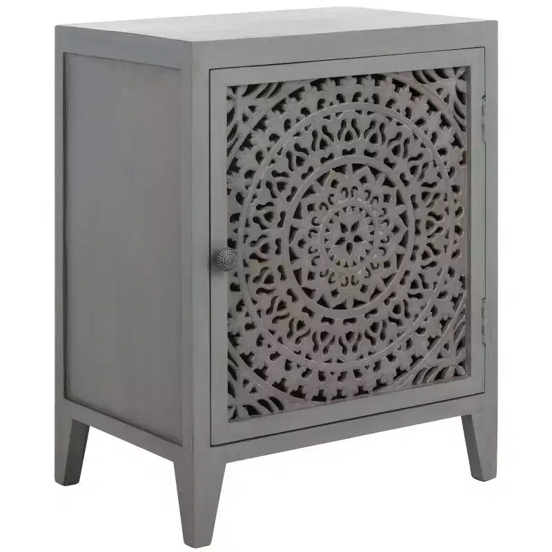 Table de chevet sculptée 1 porte Thea - NST5300 - Safavieh