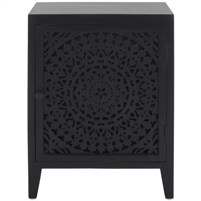 Table de chevet sculptée 1 porte Thea - NST5300 - Safavieh