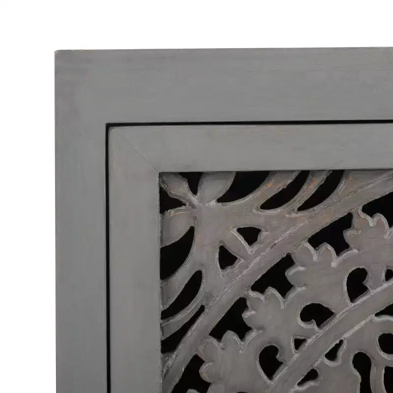 Table de chevet sculptée 1 porte Thea - NST5300 - Safavieh