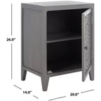 Table de chevet sculptée 1 porte Thea - NST5300 - Safavieh