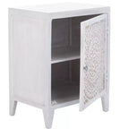 Table de chevet sculptée 1 porte Thea - NST5300 - Safavieh