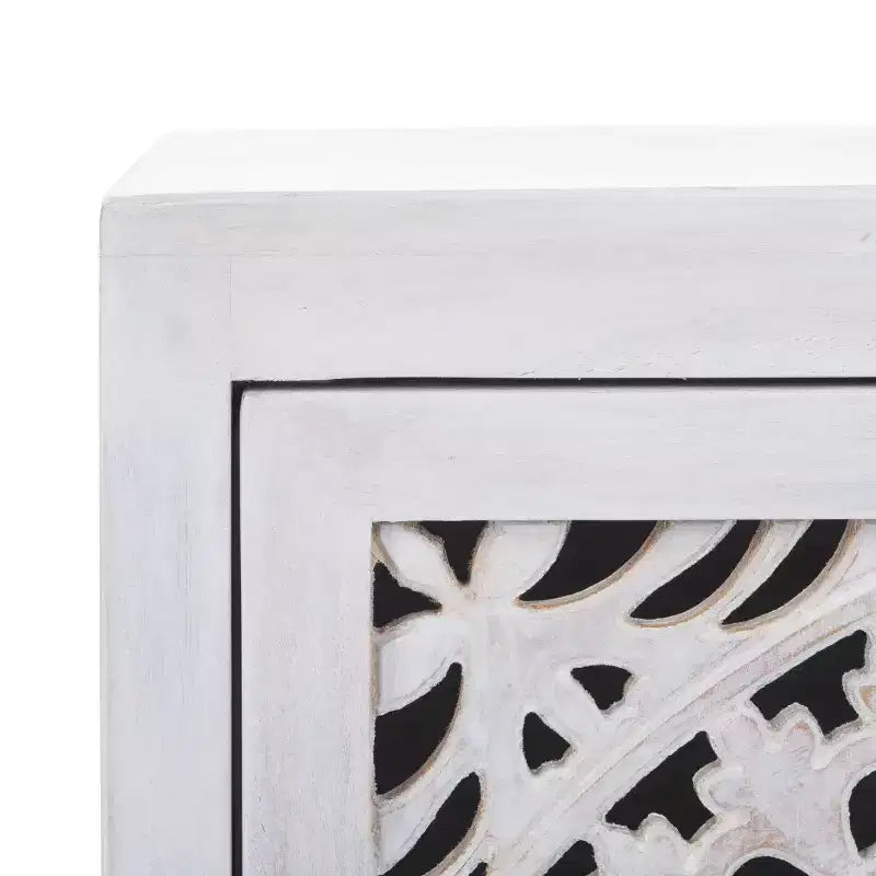 Table de chevet sculptée 1 porte Thea - NST5300 - Safavieh