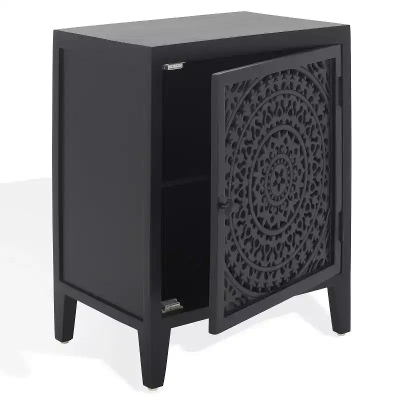 Table de chevet sculptée 1 porte Thea - NST5300 - Safavieh