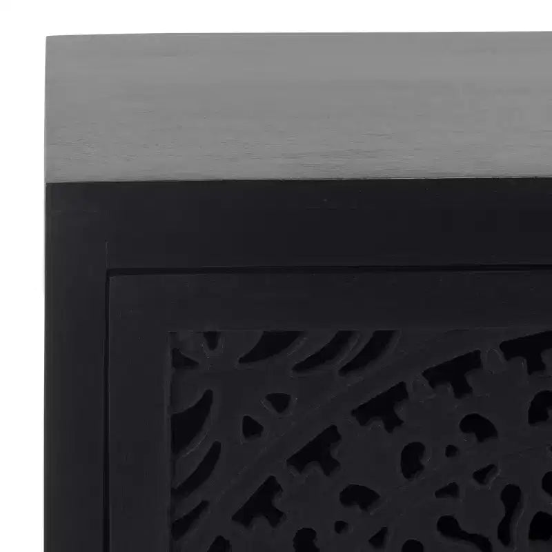 Table de chevet sculptée 1 porte Thea - NST5300 - Safavieh