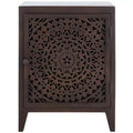 Table de chevet sculptée 1 porte Thea - NST5300 - Safavieh