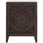 Table de chevet sculptée 1 porte Thea - NST5300 - Safavieh