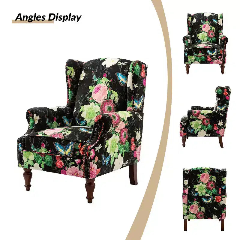 Fauteuil Theodor avec pieds fuseaux pour salon et chambre à coucher | ART OF LIVING DESIGNS
