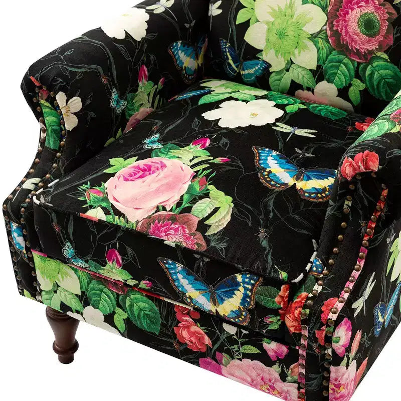 Fauteuil Theodor avec pieds fuseaux pour salon et chambre à coucher | ART OF LIVING DESIGNS