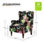 Fauteuil Theodor avec pieds fuseaux pour salon et chambre à coucher | ART OF LIVING DESIGNS