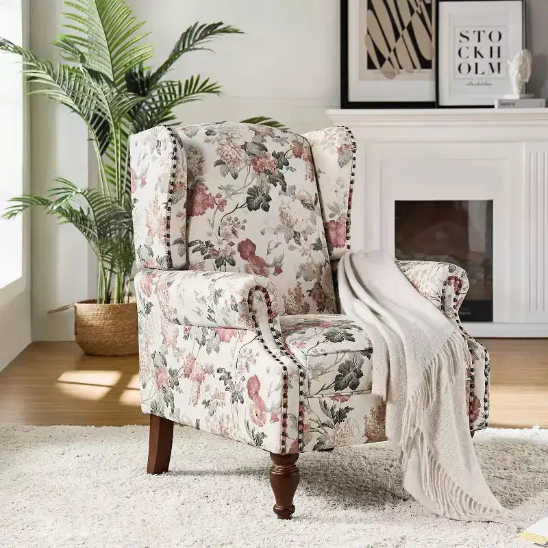 Fauteuil Theodor avec pieds fuseaux pour salon et chambre à coucher | ART OF LIVING DESIGNS