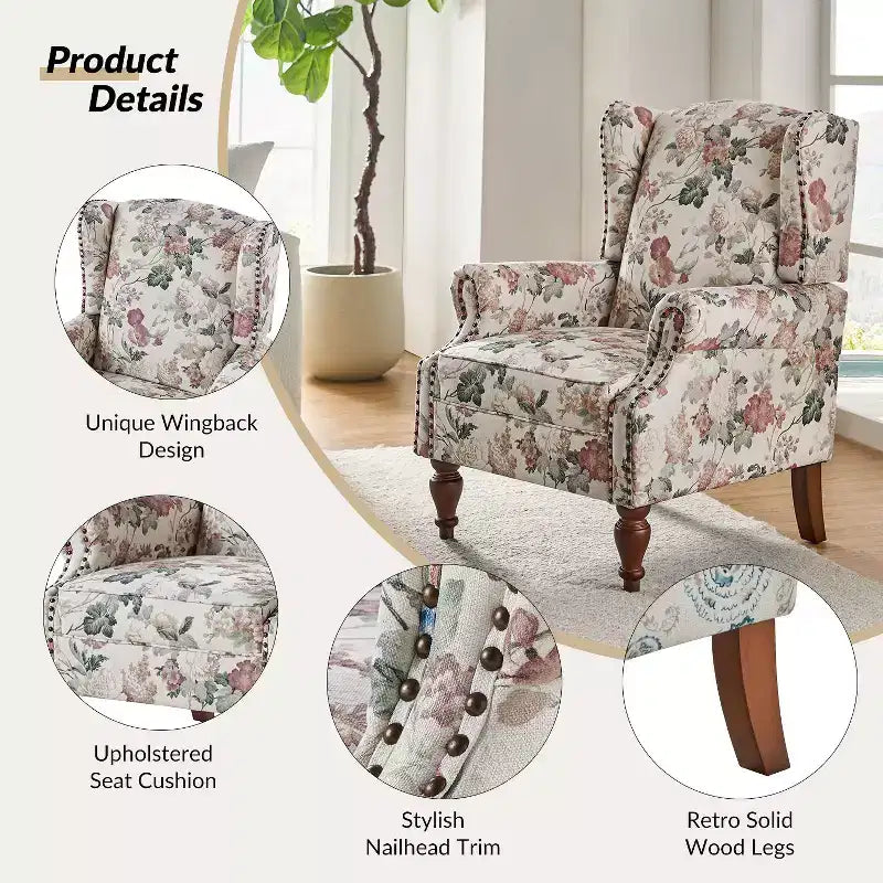 Fauteuil Theodor avec pieds fuseaux pour salon et chambre à coucher | ART OF LIVING DESIGNS