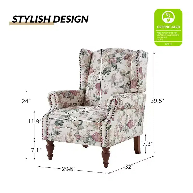 Fauteuil Theodor avec pieds fuseaux pour salon et chambre à coucher | ART OF LIVING DESIGNS