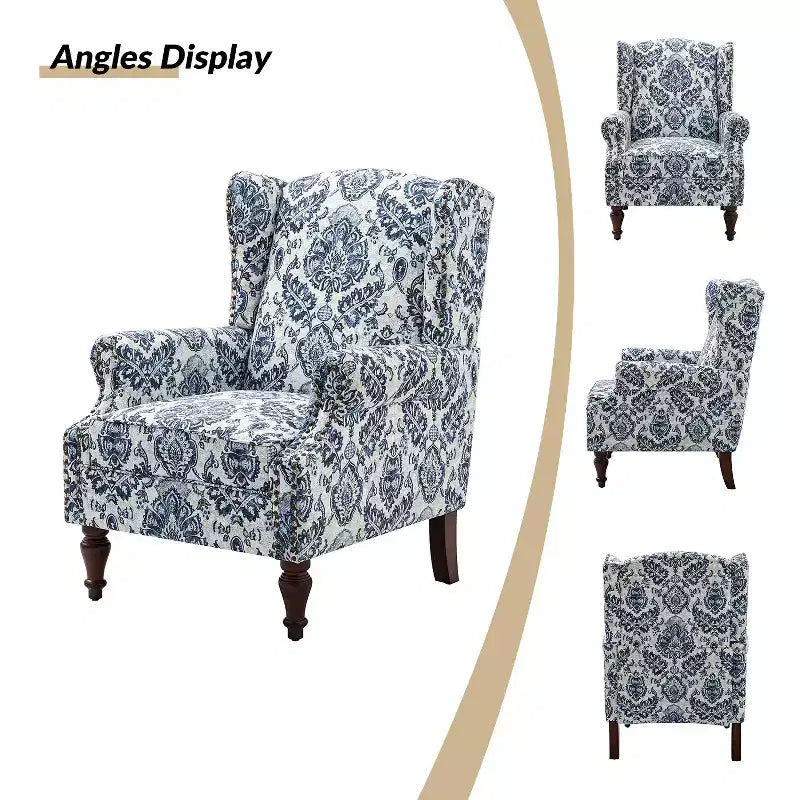 Fauteuil Theodor avec pieds fuseaux pour salon et chambre à coucher | ART OF LIVING DESIGNS