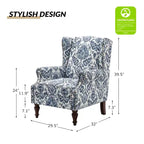 Fauteuil Theodor avec pieds fuseaux pour salon et chambre à coucher | ART OF LIVING DESIGNS