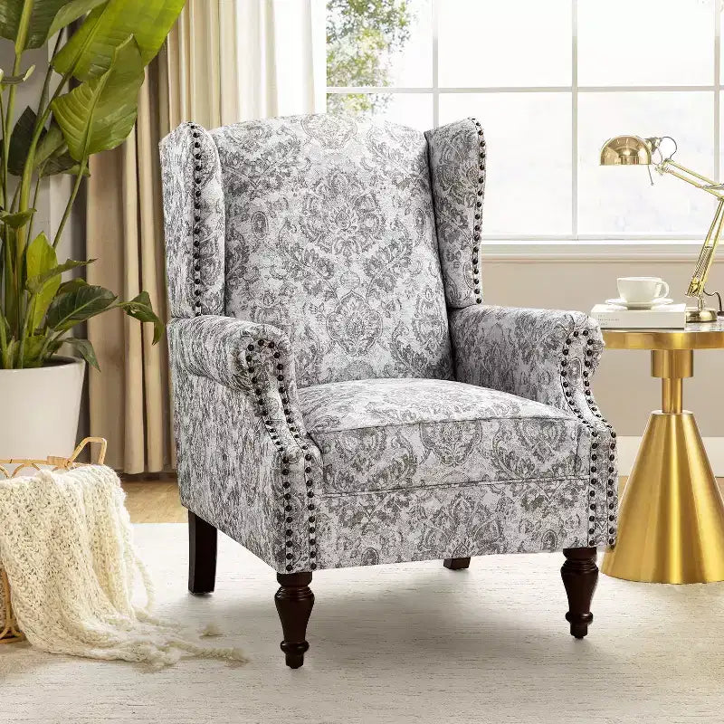 Fauteuil Theodor avec pieds fuseaux pour salon et chambre à coucher | ART OF LIVING DESIGNS