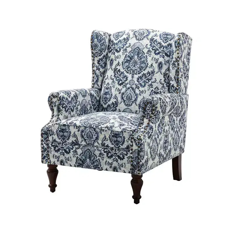 Fauteuil Theodor avec pieds fuseaux pour salon et chambre à coucher | ART OF LIVING DESIGNS