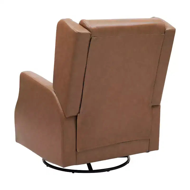 Fauteuil inclinable, pivotant et à bascule Flash Furniture Omma, fauteuil inclinable manuel avec accoudoirs, pivotant à 360 degrés, parfait pour le salon, la chambre ou la chambre de bébé