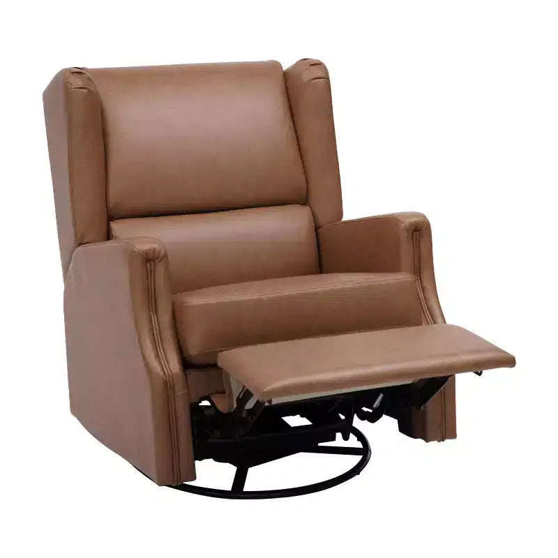 Fauteuil inclinable, pivotant et à bascule Flash Furniture Omma, fauteuil inclinable manuel avec accoudoirs, pivotant à 360 degrés, parfait pour le salon, la chambre ou la chambre de bébé