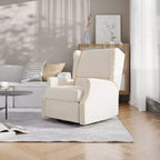 Fauteuil inclinable, pivotant et à bascule Flash Furniture Omma, fauteuil inclinable manuel avec accoudoirs, pivotant à 360 degrés, parfait pour le salon, la chambre ou la chambre de bébé