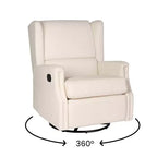 Fauteuil inclinable, pivotant et à bascule Flash Furniture Omma, fauteuil inclinable manuel avec accoudoirs, pivotant à 360 degrés, parfait pour le salon, la chambre ou la chambre de bébé
