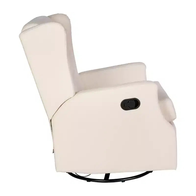 Fauteuil inclinable, pivotant et à bascule Flash Furniture Omma, fauteuil inclinable manuel avec accoudoirs, pivotant à 360 degrés, parfait pour le salon, la chambre ou la chambre de bébé