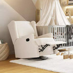 Fauteuil inclinable, pivotant et à bascule Flash Furniture Omma, fauteuil inclinable manuel avec accoudoirs, pivotant à 360 degrés, parfait pour le salon, la chambre ou la chambre de bébé