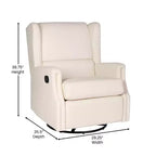 Fauteuil inclinable, pivotant et à bascule Flash Furniture Omma, fauteuil inclinable manuel avec accoudoirs, pivotant à 360 degrés, parfait pour le salon, la chambre ou la chambre de bébé