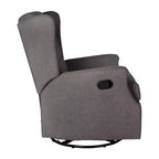 Fauteuil inclinable, pivotant et à bascule Flash Furniture Omma, fauteuil inclinable manuel avec accoudoirs, pivotant à 360 degrés, parfait pour le salon, la chambre ou la chambre de bébé