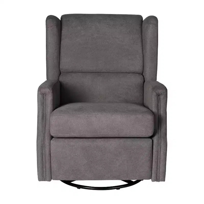 Fauteuil inclinable, pivotant et à bascule Flash Furniture Omma, fauteuil inclinable manuel avec accoudoirs, pivotant à 360 degrés, parfait pour le salon, la chambre ou la chambre de bébé