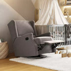 Fauteuil inclinable, pivotant et à bascule Flash Furniture Omma, fauteuil inclinable manuel avec accoudoirs, pivotant à 360 degrés, parfait pour le salon, la chambre ou la chambre de bébé