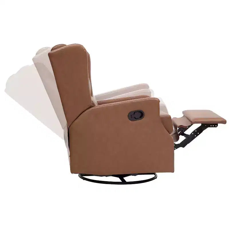 Fauteuil inclinable, pivotant et à bascule Flash Furniture Omma, fauteuil inclinable manuel avec accoudoirs, pivotant à 360 degrés, parfait pour le salon, la chambre ou la chambre de bébé