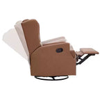 Fauteuil inclinable, pivotant et à bascule Flash Furniture Omma, fauteuil inclinable manuel avec accoudoirs, pivotant à 360 degrés, parfait pour le salon, la chambre ou la chambre de bébé