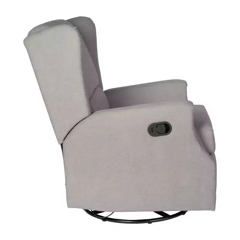 Fauteuil inclinable, pivotant et à bascule Flash Furniture Omma, fauteuil inclinable manuel avec accoudoirs, pivotant à 360 degrés, parfait pour le salon, la chambre ou la chambre de bébé